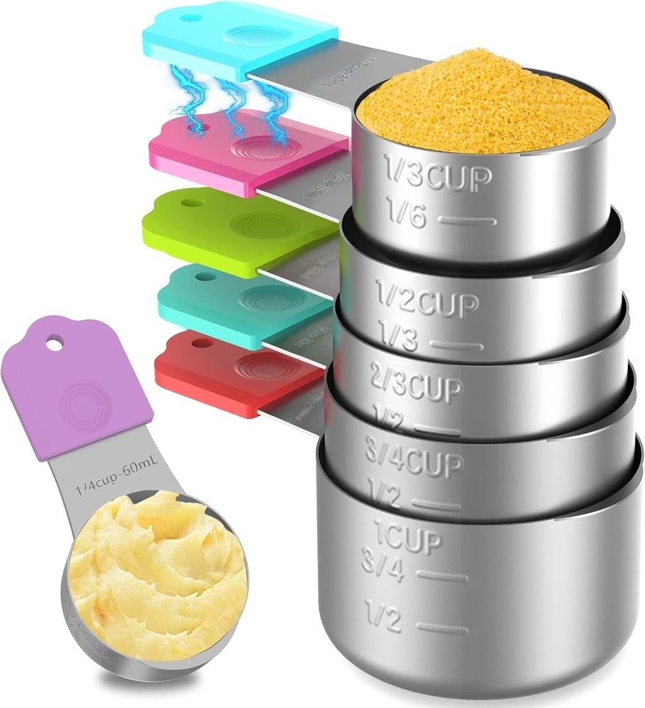 Magnetic Measuring Cups 6 Stainless Steel Nesting Measuring Cup Set Measuring