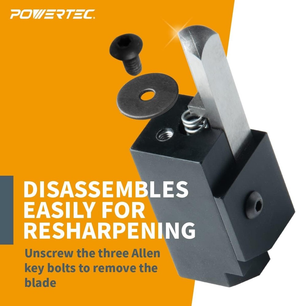 POWERTEC Square Corner Chisel – Spring-Loaded Mortise
