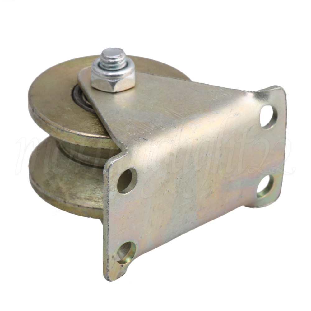 4pcs Sliding Gate Wheels Caster Heavy Duty Rigid Caster with Bracket