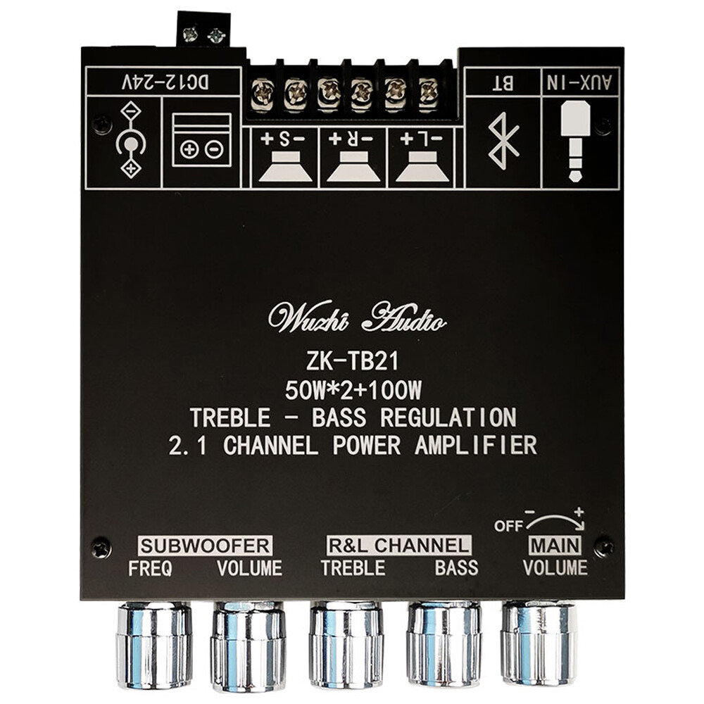 ZK-TB21 2.1 Channel Bluetooth 5.0 Digital Power Audio Amplifier Module AUX