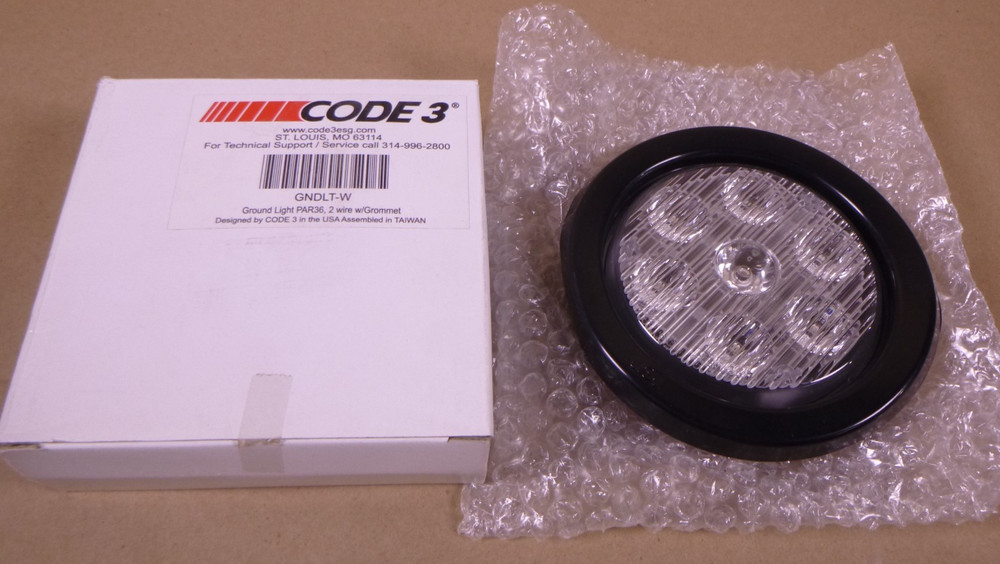 Code 3 ESG 36PAR LED Ground Light 12VDC 2 Wire 5.4" , GNDLT-W