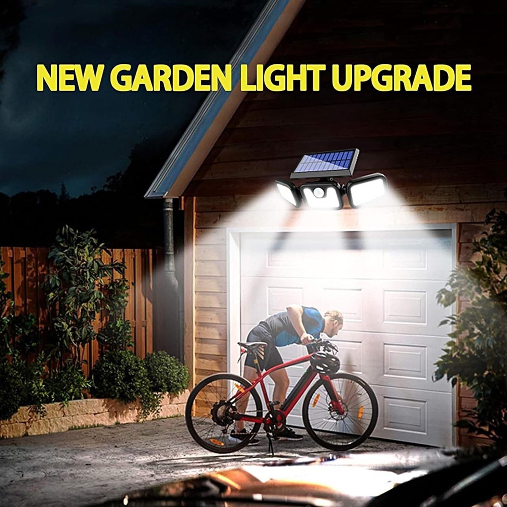 4 Pack LED Motion Sensor Solar Lights ,Outdoor IP65 Waterproof Security Lamp NEW