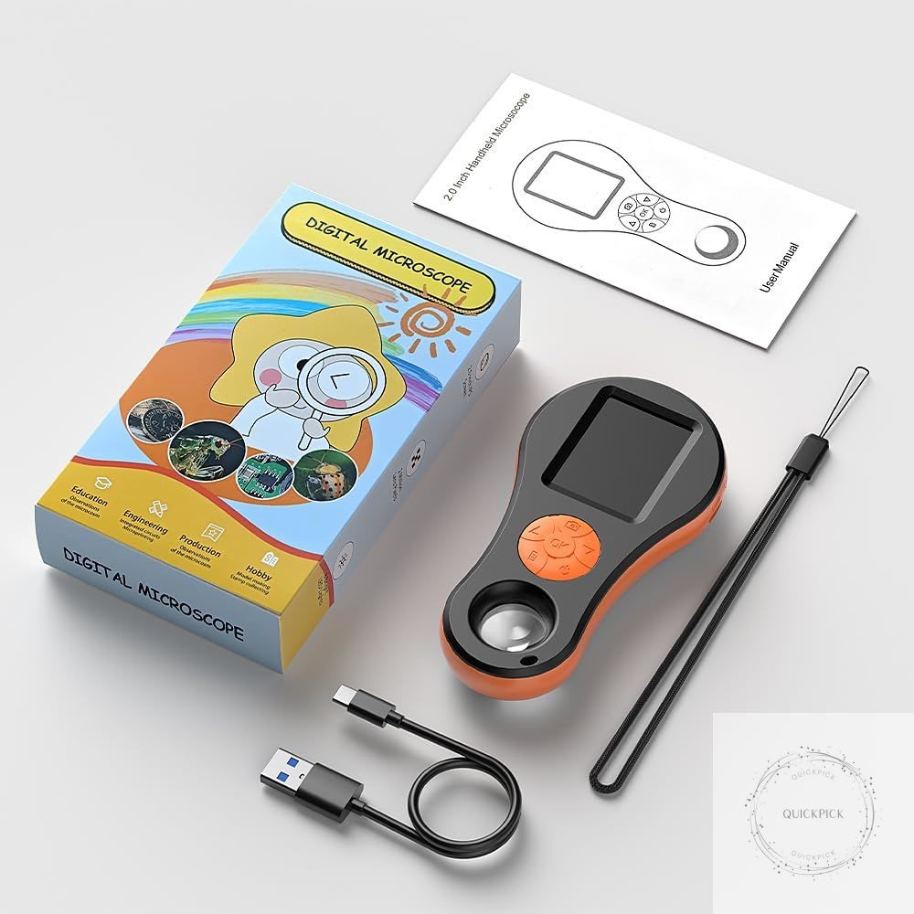 Digital Microscope Handheld 2.0 inch IPS Color Screen,Portable Digital Magnify