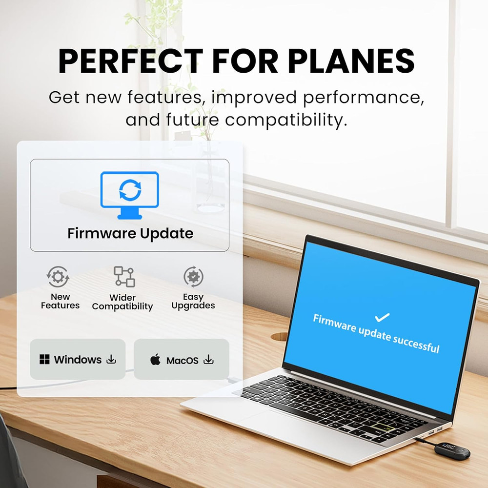Avantree Voyager – OLED Display & Latest Auracast Bluetooth 5.4 Adapter for Airp