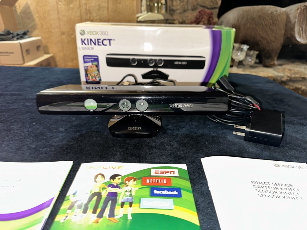 Microsoft Xbox 360 Kinect Sensor Bar Motion Camera Tested Working with 2 Games