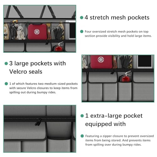 Hanging Car Trunk Organizer Fit Foldable Large Capacity For Forester Grey