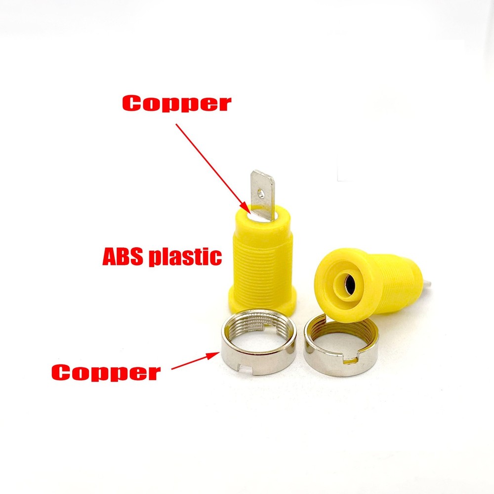 16PCS 32A Copper 4mm Binding Post Banana Socket Panel Mount Test Probe 8 Color