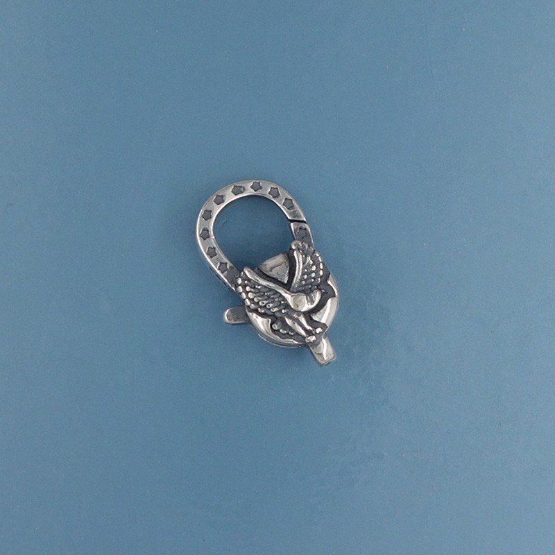 Vintage Sterling Silver Eagle Lobster Claw Clasp Connector 14.6mm #44096