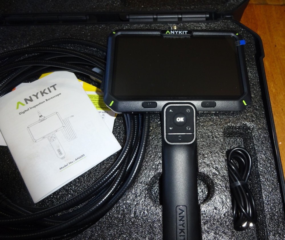 Dual Lens Borescope Inspection Camera Endoscope 6" Screen with Split Screen 32GB