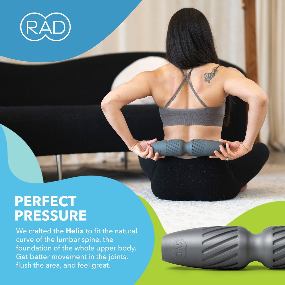 RAD Helix – Compact High-Density Exercise Foam Roller – Deep Tissue - NEW