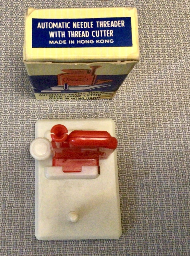 vintage automatic needle threader with thread cutter