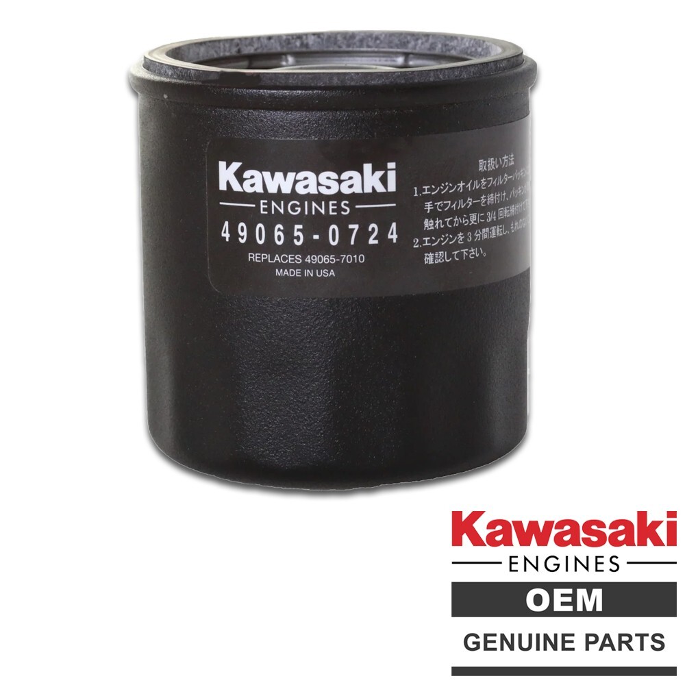 Kawasaki Oil Change Kit - 49065-0724 Oil Filter with (2) 99969-6296 10W40 Quarts