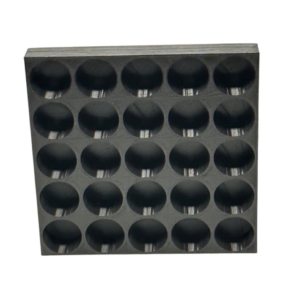 12 GA Shot Shell Reloading Block 25 Shot Black