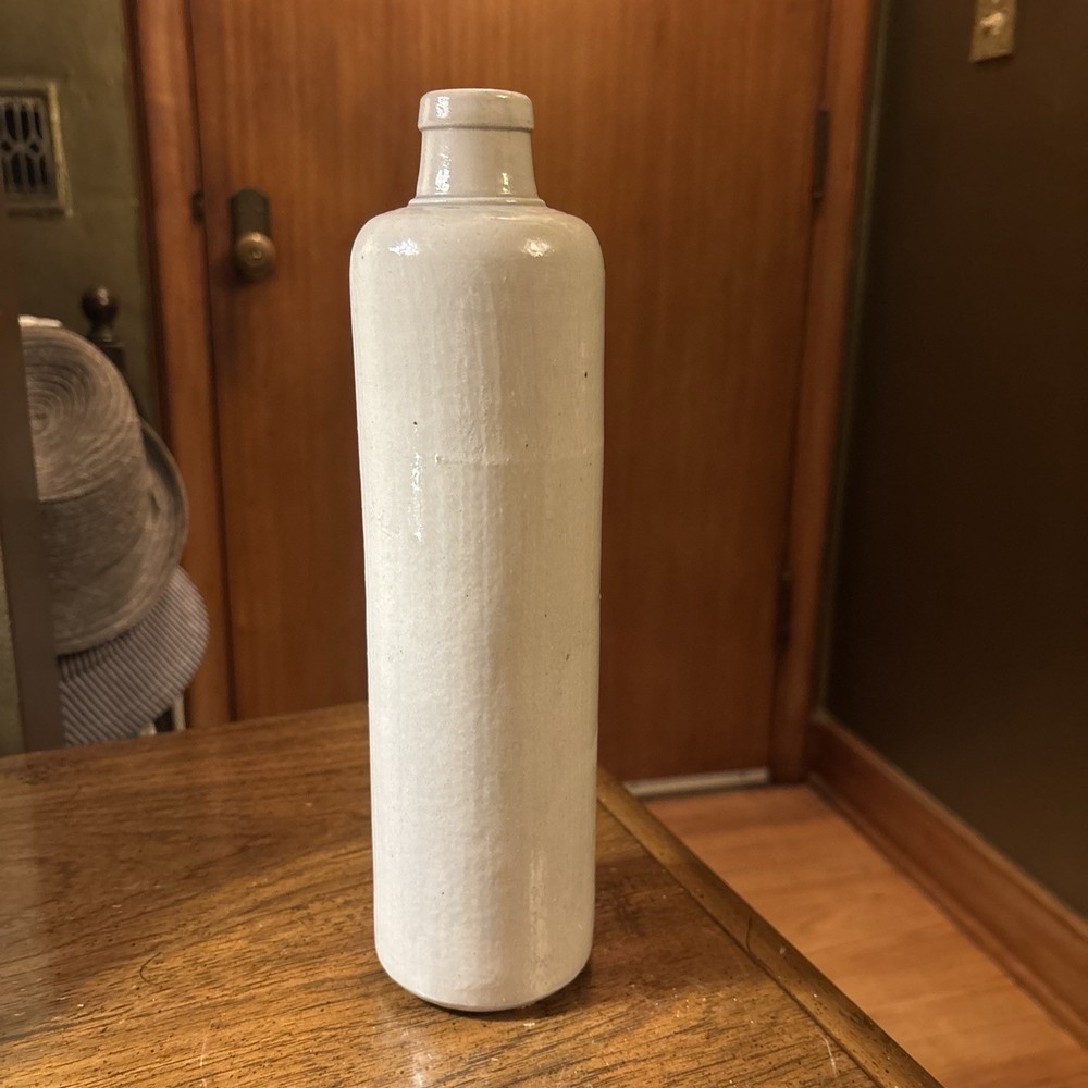 Wine Stoneware Bottle 11” Tall Vintage
