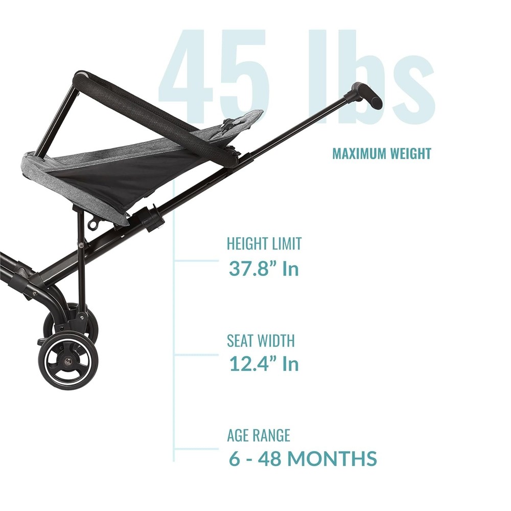 Lightweight And Compact Coast Rider Stroller With One Hand Easy Fold, Adjusta...