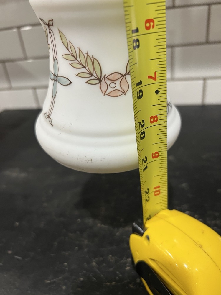 Pair Pendant Lights White Shades Rewired 13H