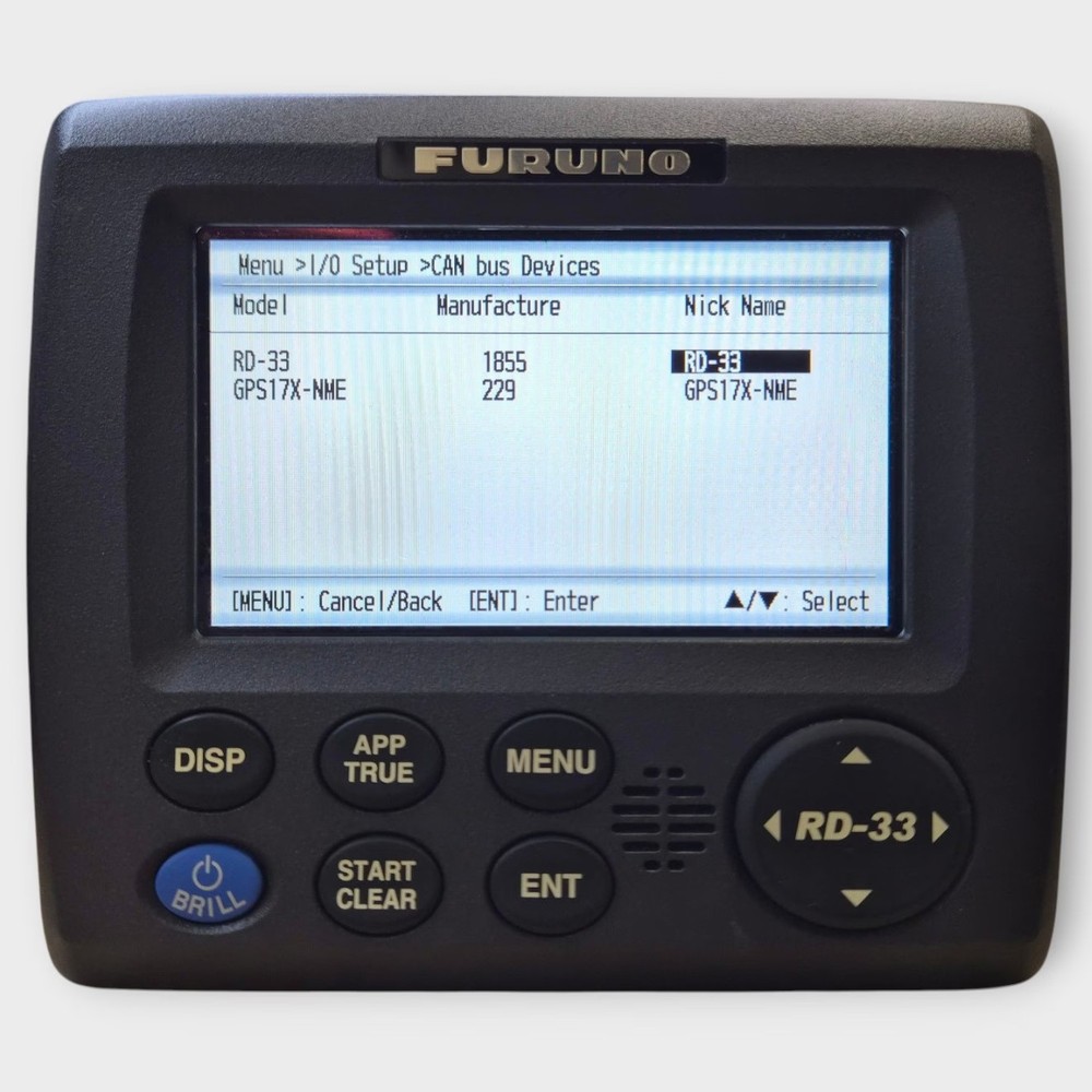 Furuno RD-33 NMEA 2000 Data Organizer Display w/ 2m N2k Drop Cable Fully Tested*