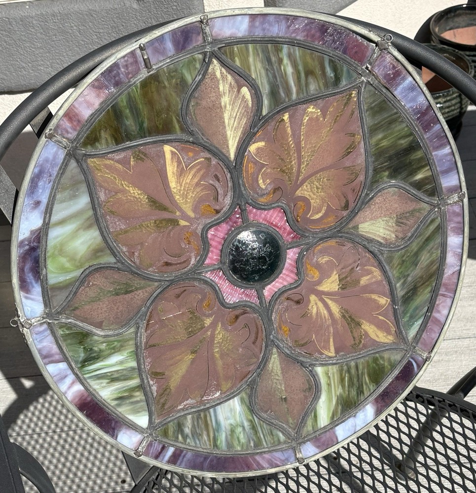 Stained Glass Window Attributed To Tiffany Workshop