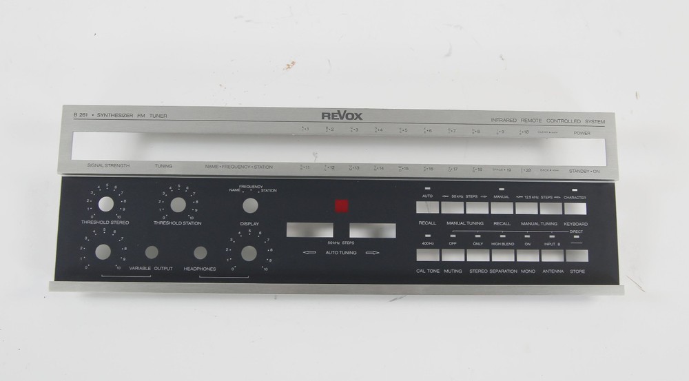 Revox B 261 FM Tuner Housing Part Front Panel