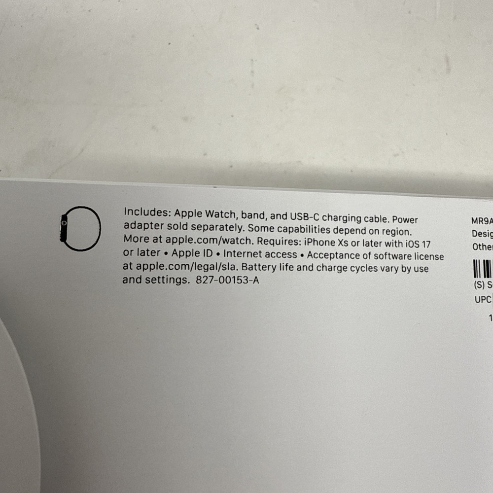 Apple Watch Series 9 Black 45mm Empty Box Only. Model A2980 Midnight