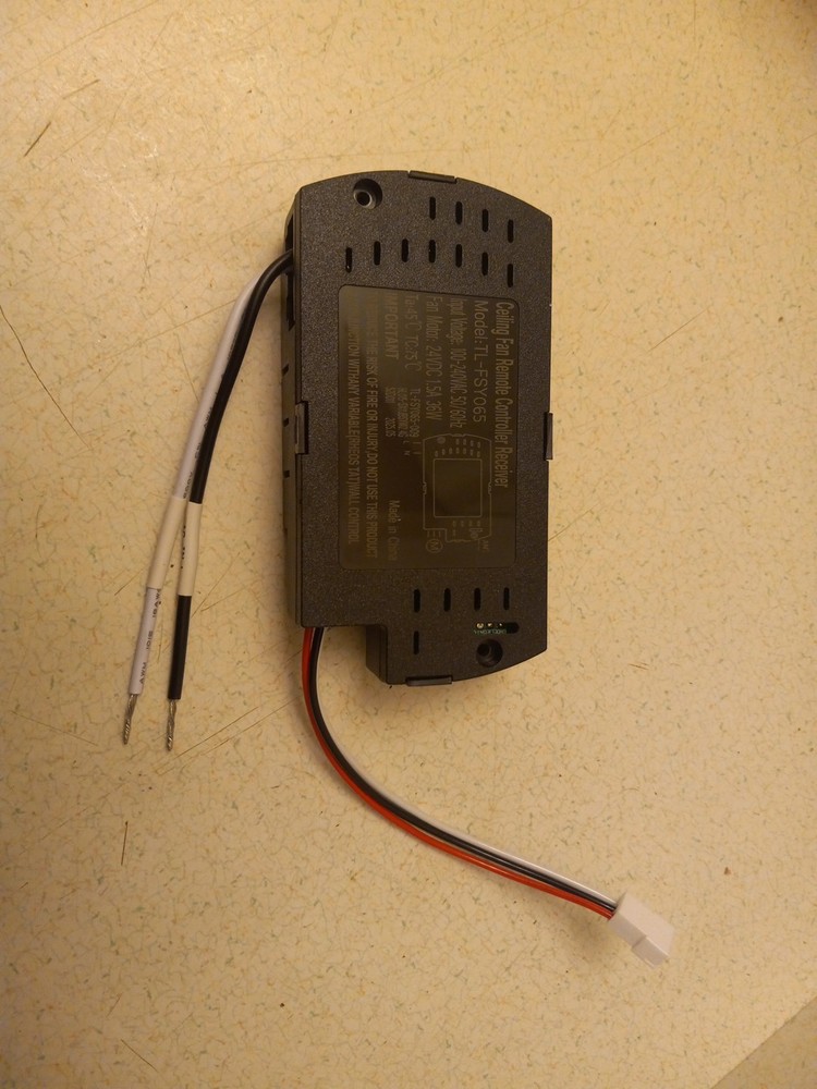 Ceiling Fan Remote Control Receiver Model # TL-FSY065