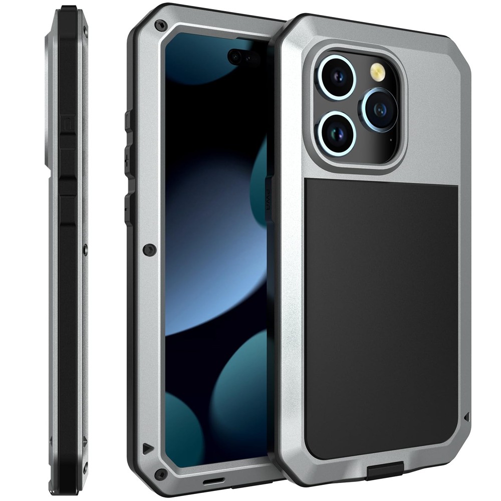 Marrkey Compatible with iPhone 15 Pro Max Case 360° Heavy Duty Shockproof Alumin