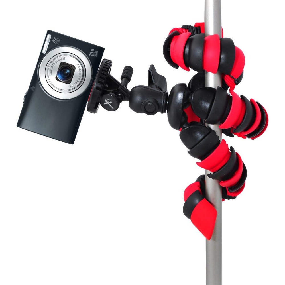 Xit 12-Inch Camera Tripod with Flexible Legs, Quick Release Plate & Bubble Level