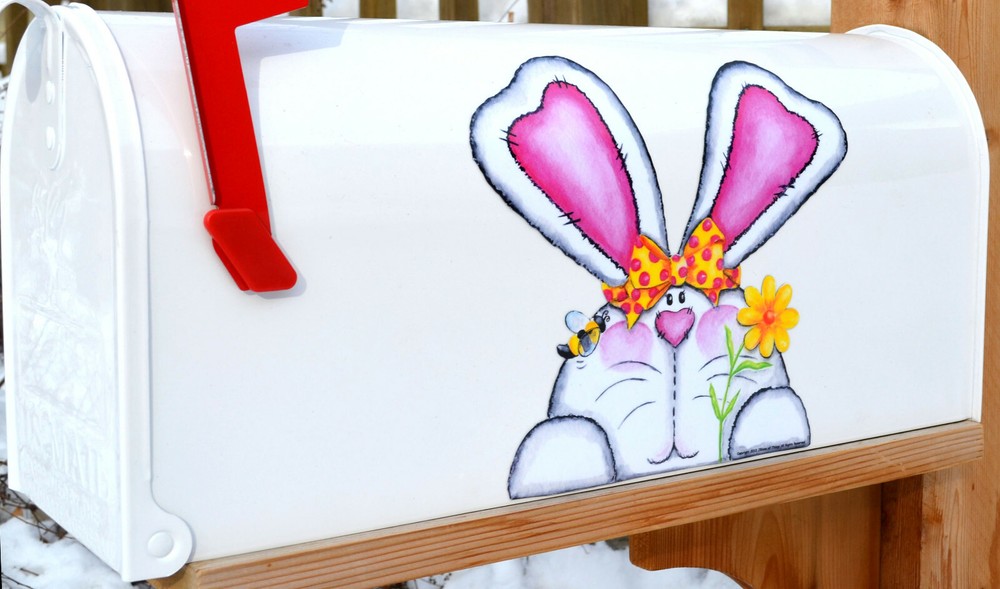 Mailbox Magnet (Partial Cover) Easter Bunny Daisy Spring Car Better than a Decal