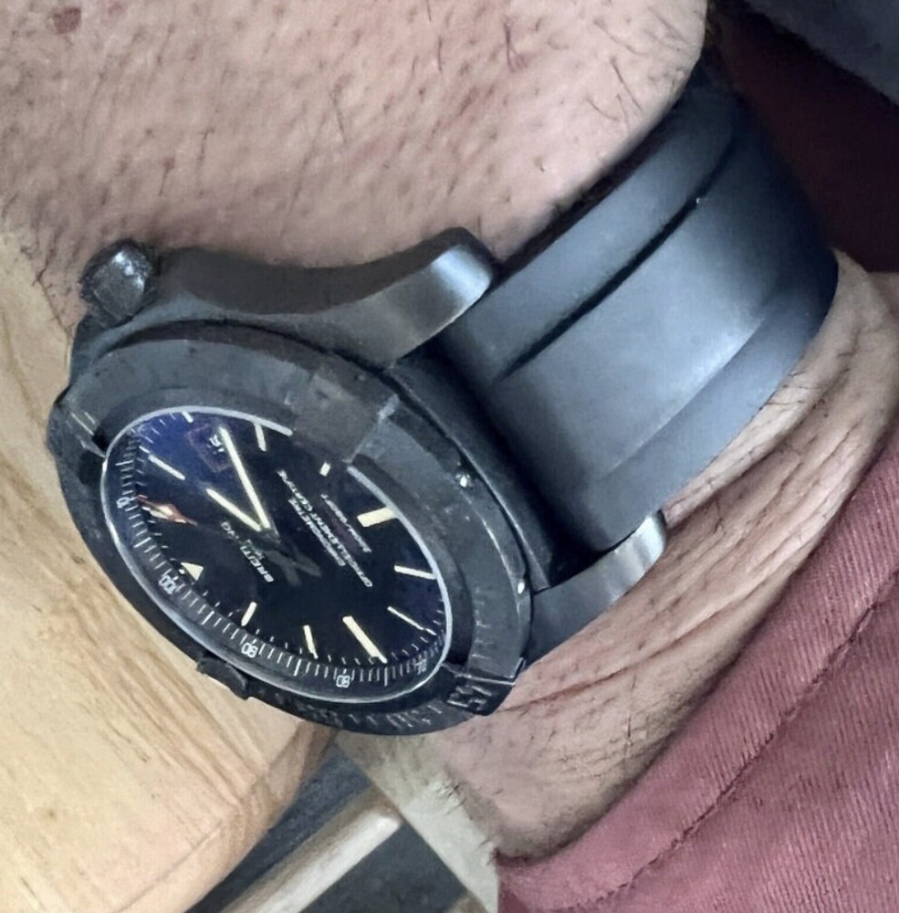 BLACK Vulcanized Caoutchouc rubber Strap Band Straight Edge Quick Release