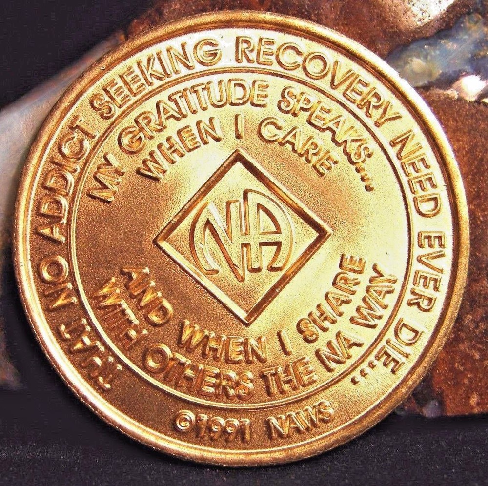 Narcotics Anonymous NA 30 Year Clean Bronze Medallion Recovery Chip Token