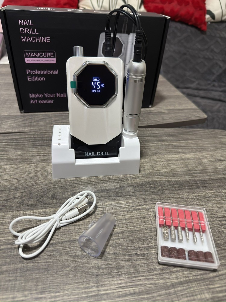 Professional Nail Drill with base, 45000RPM
