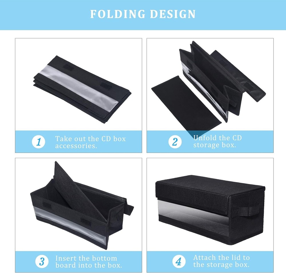 CCidea CD Storage Boxes - Pack of 2 Cases - 14" 2 Pack, With Visual Window