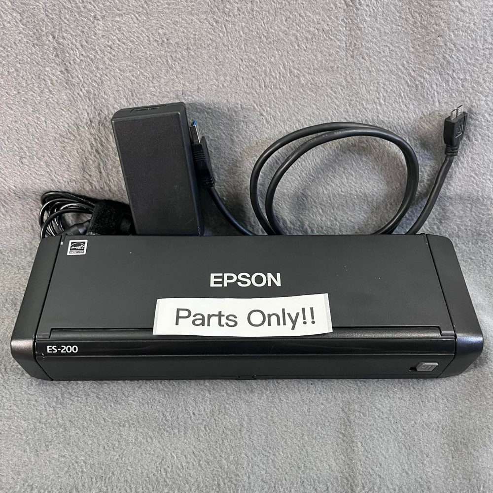 Epson ES-200 Portable Compact Document Scanner (For parts/not working) *READ