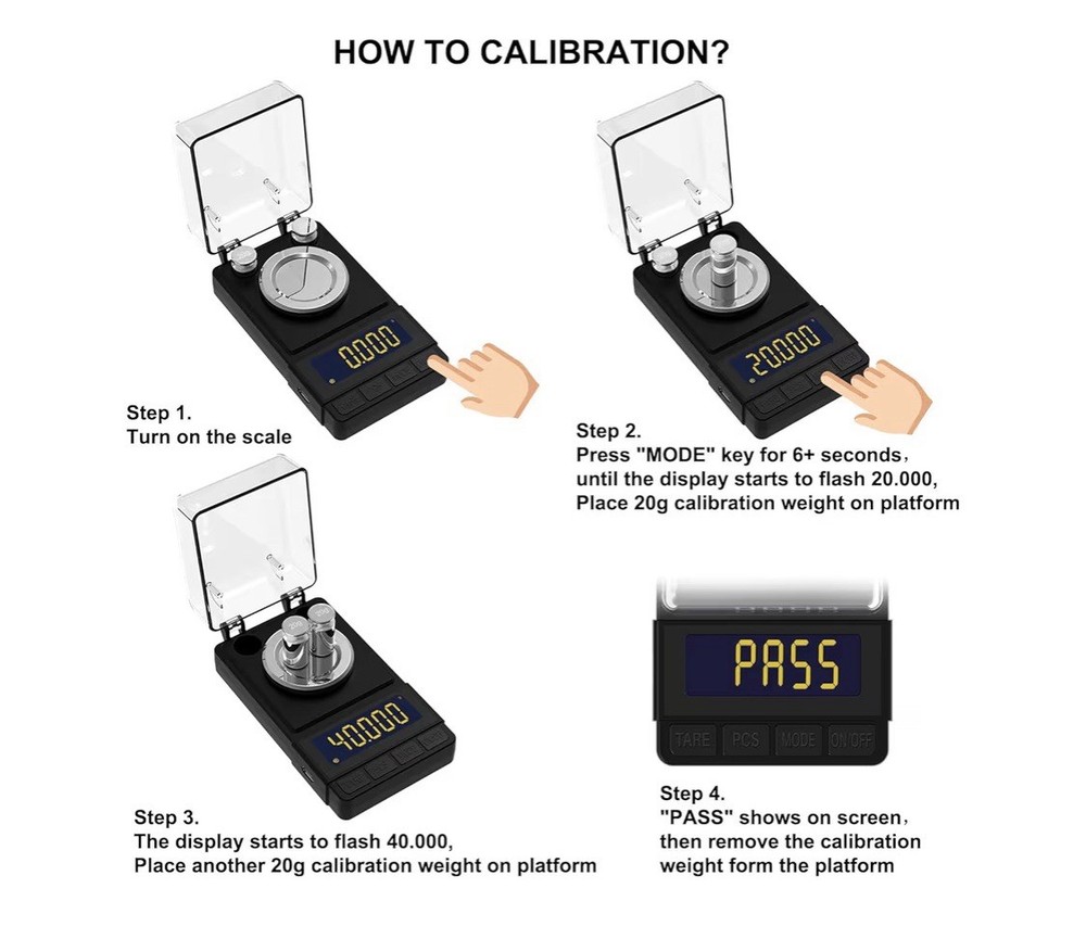 MAXUS Digital Milligram Scale 50g/0.001g Compact Mg Scale
