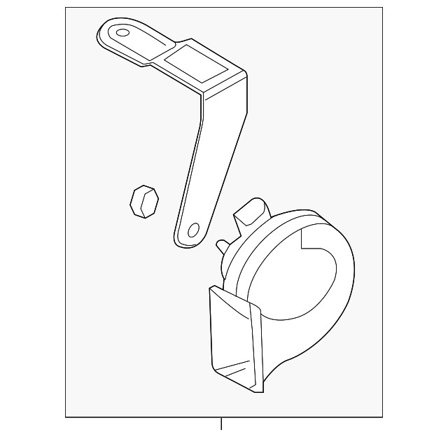 Genuine Audi Low Note Horn 4M0-951-209