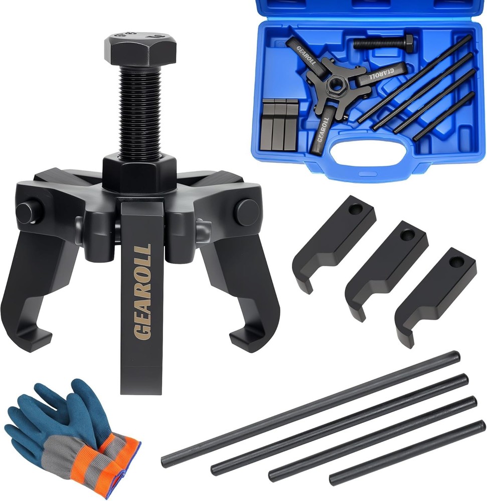 Harmonic Balancer Puller Remove Extractor Kit Set, Adjustable 3-Jaw Puller...
