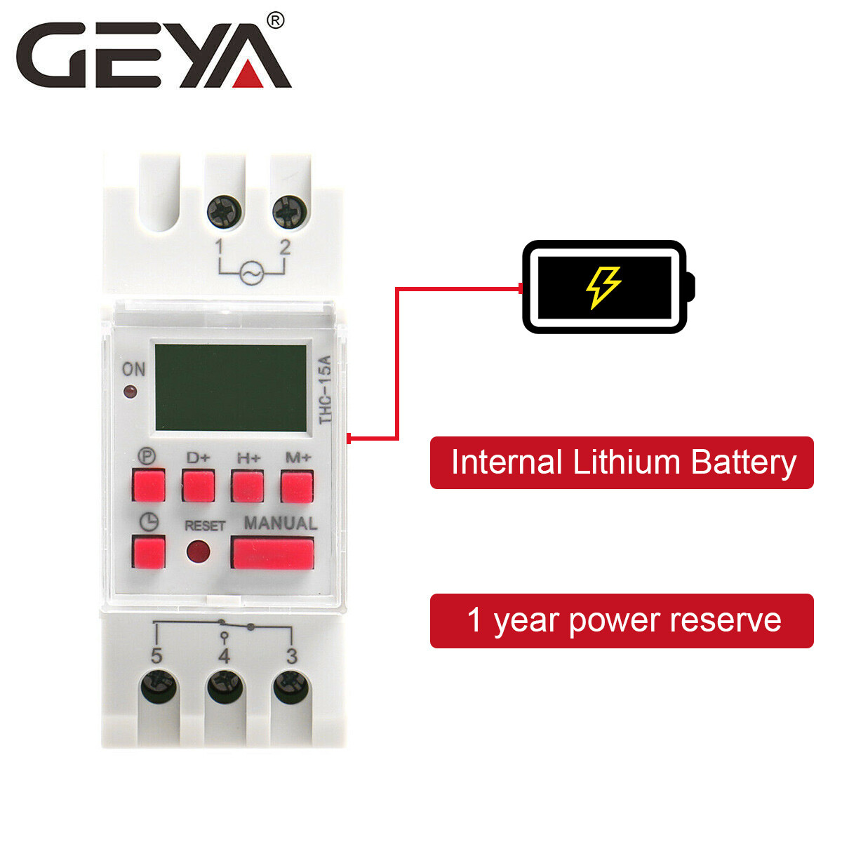 Programmable Digital LCD Timer Weekly Time Electronic Switch 15A AC/DC 12-240V