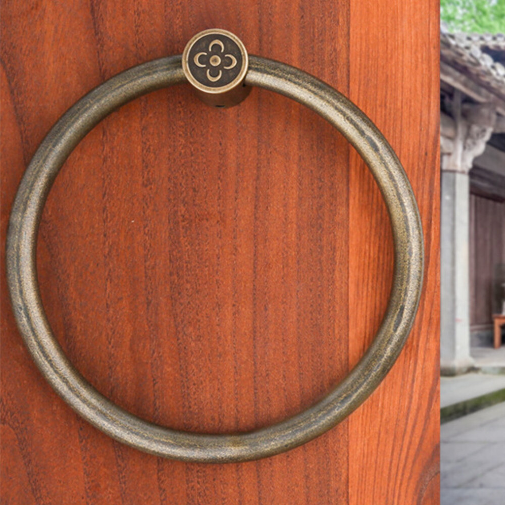 Antique Ring Door Knocker Handle Pull Solid Brass Vintage Heavy Duty Home Decor