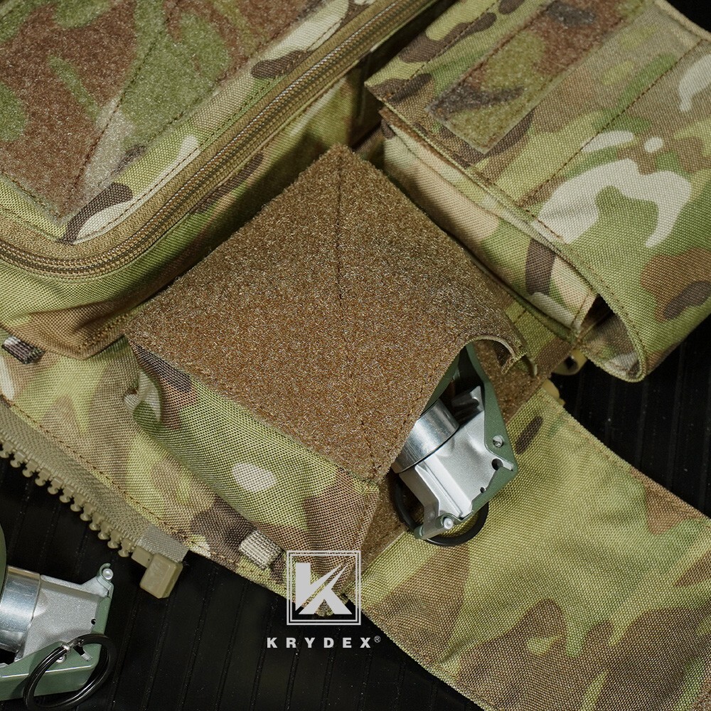 KRYDEX Tactical V2.0 Zip-on Panel Combat Zip Pack for CPC / JPC2.0 Vest MC Camo