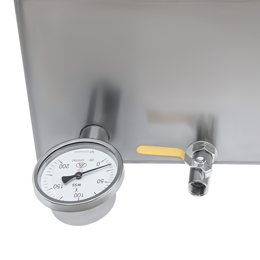 Maple Syrup Evaporator Pan,Stainless Maple Syrup Boiling Pan w/Valve&Thermometer