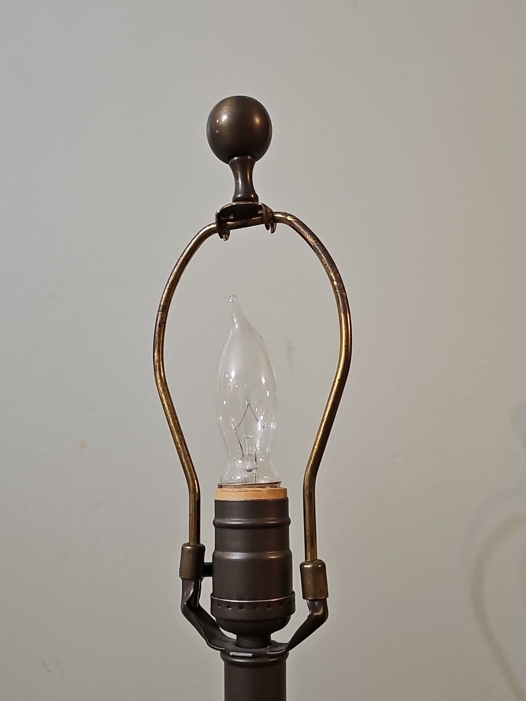 Antique Pewter Tea Caddy Canister w/ 18 Glass Scenes Reverse Painted Panels LAMP