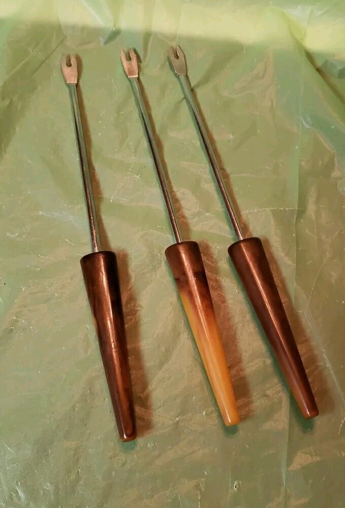 Bakelite Butterscotch Olive/Pickle Forks