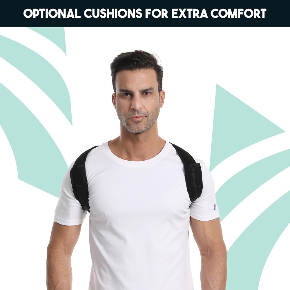 Posture Corrector for Men & Women – Adjustable Upper Back Brace for Should