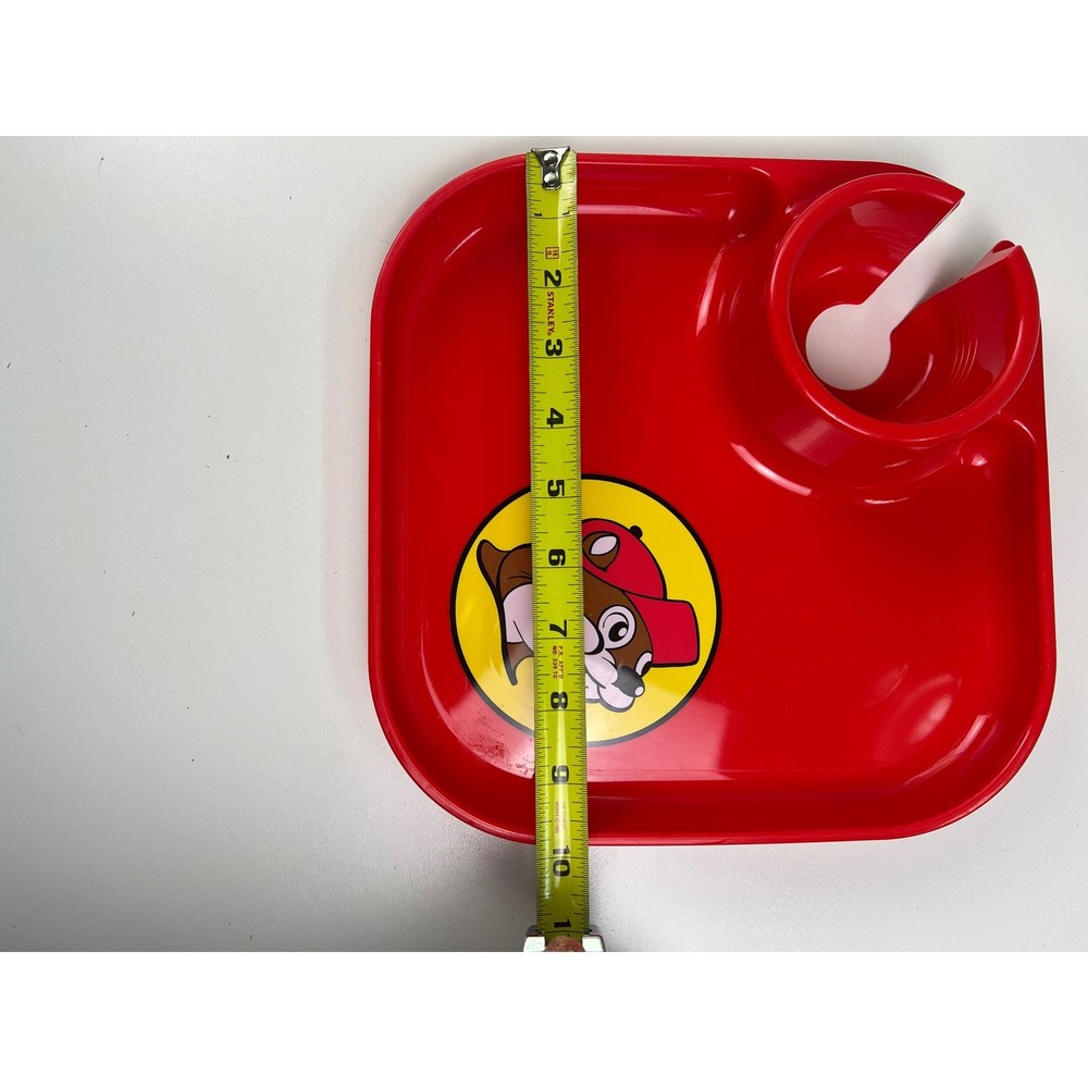 Buccees Red Snack Tray Cup Holder Beaver Logo