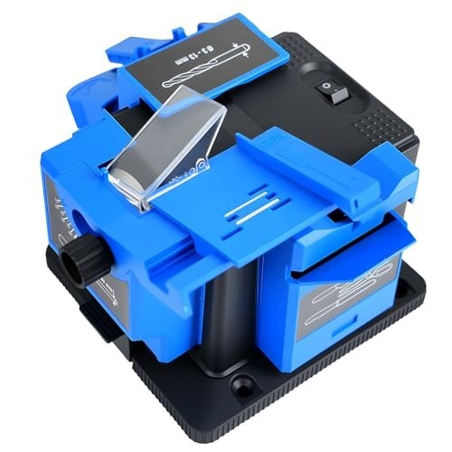 3-in-1 Electric Drill Bit Sharpener for Knives, Chisels, Scissors & Grinders - A