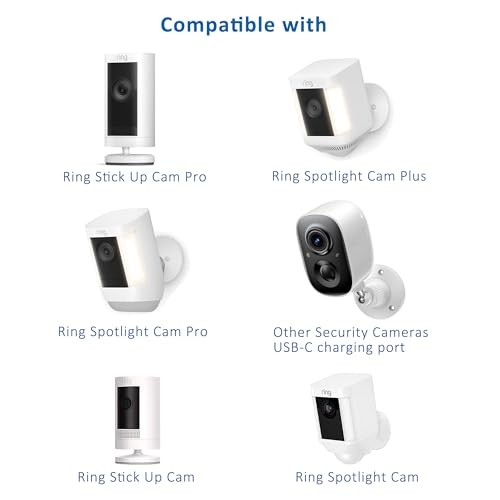 Solar Panel Charger Compatible with Ring Stick Up Cam/Pro,Ring Spotlight 2 Pack