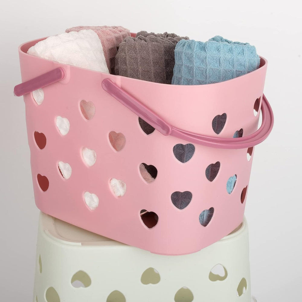 Portable Shower Caddy Tote Plastic Storage Basket with Handle Box Organizer Bin