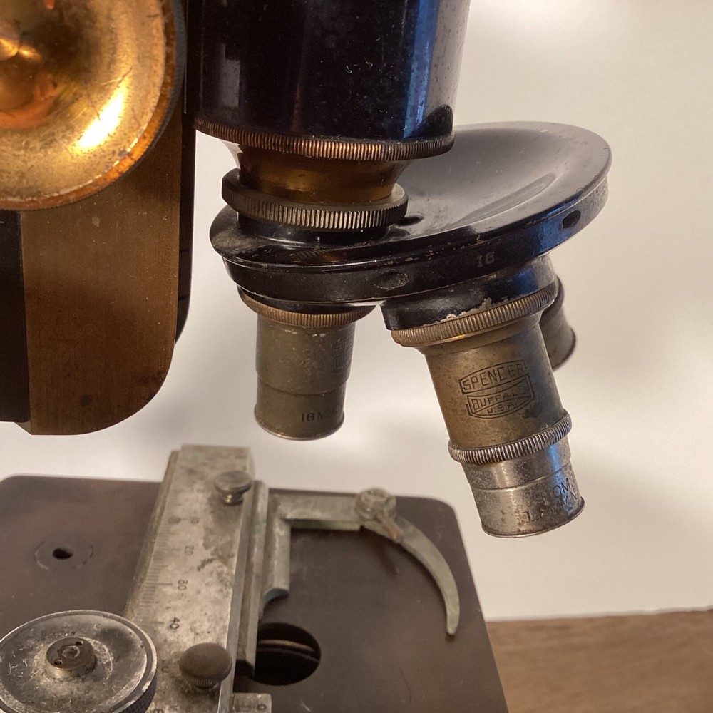 SPENCER BUFFALO VINTAGE ANTIQUE RARE MICROSCOPE 58751
