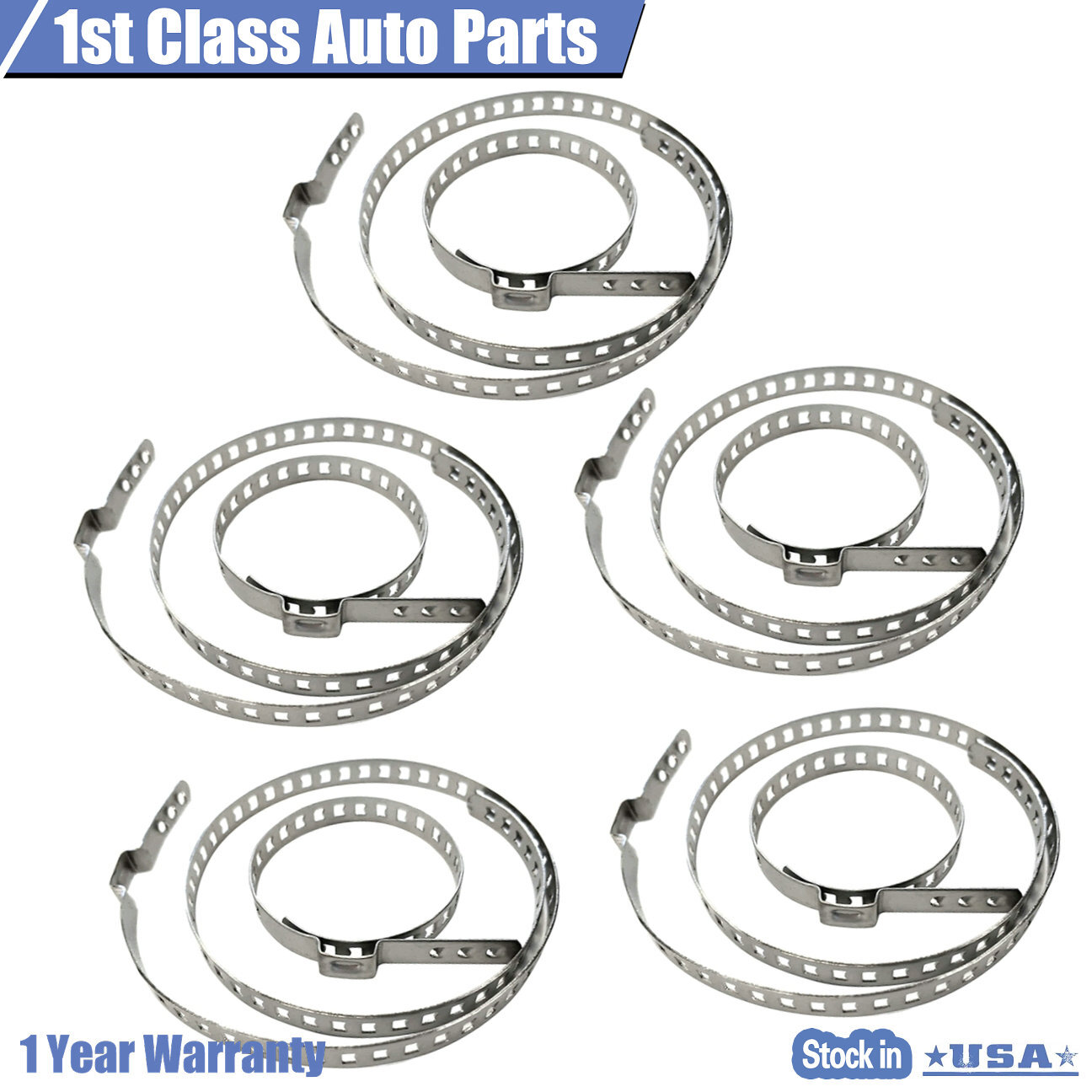 10 Pcs Universal Adjustable Axle CV Joint Boot Crimp Clamps Large&Small Kits