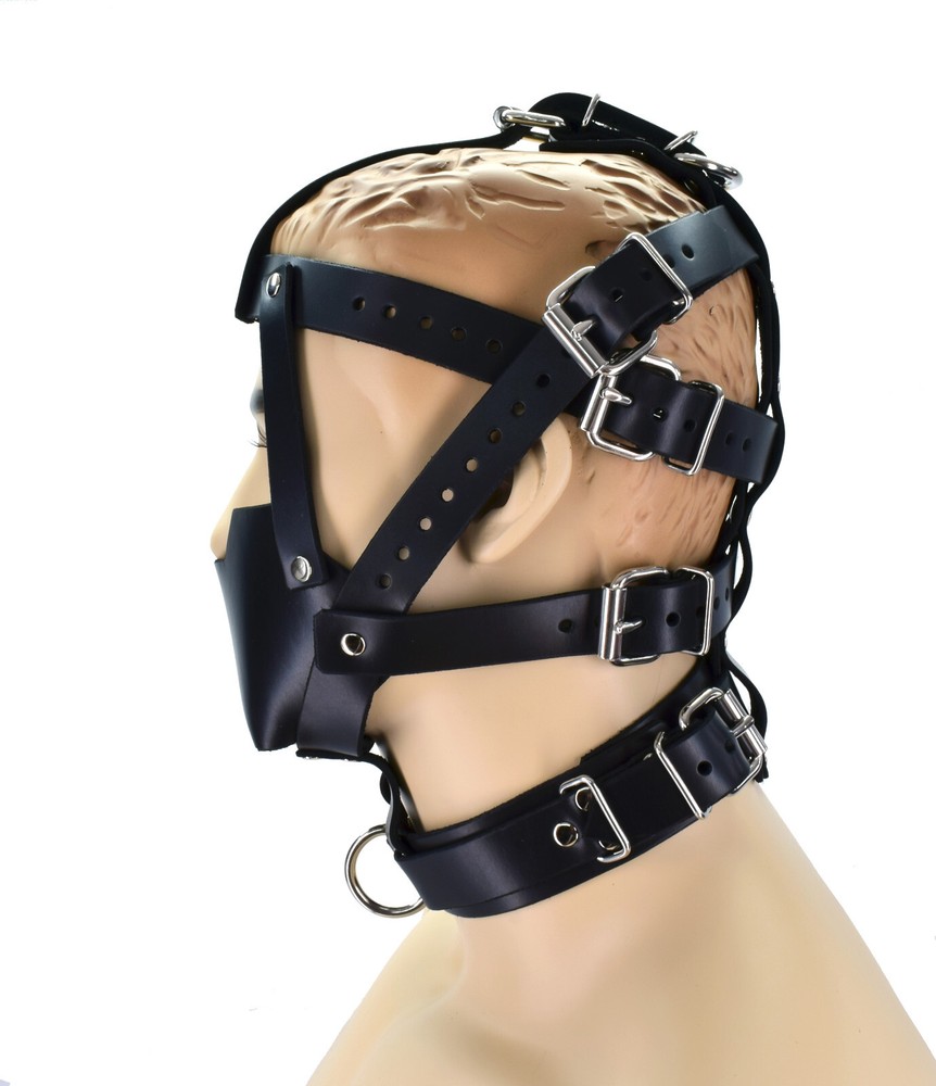 Leather Bondage Hood by Axovus